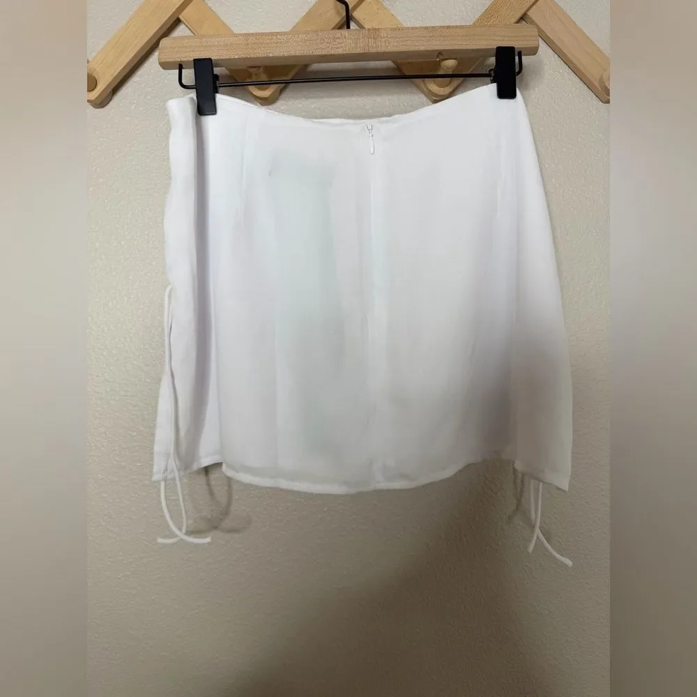 Wild fox boutique NEW FLAME MINI SKIRT-L WHITE